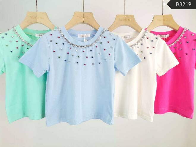 Bluzka dziewczęca 6408 1 kolor  4-14