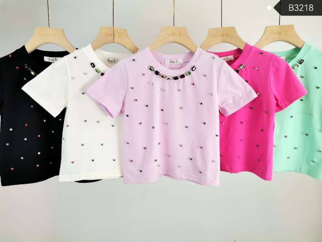 Bluzka dziewczęca 6409 1 kolor  4-14 1