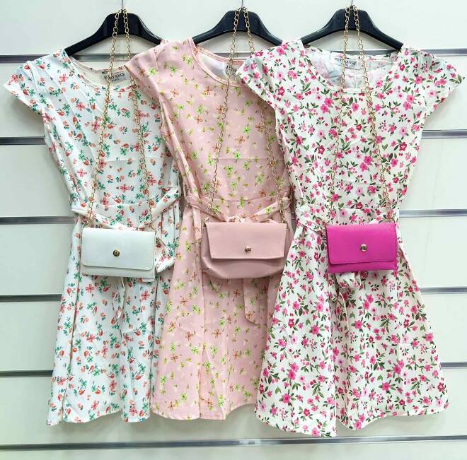 Sukienka dziewczęca 6410 1 kolor  4-14