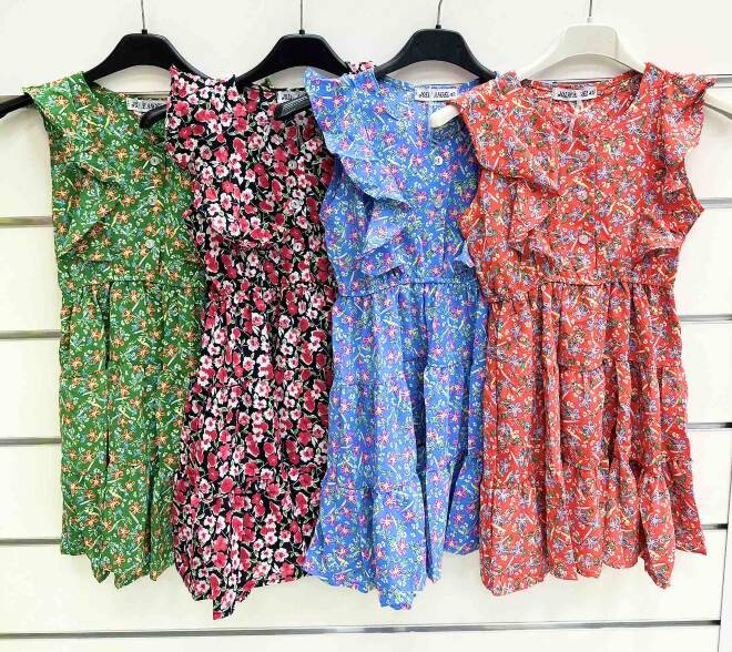 Sukienka dziewczęca 6414 1 kolor  4-14