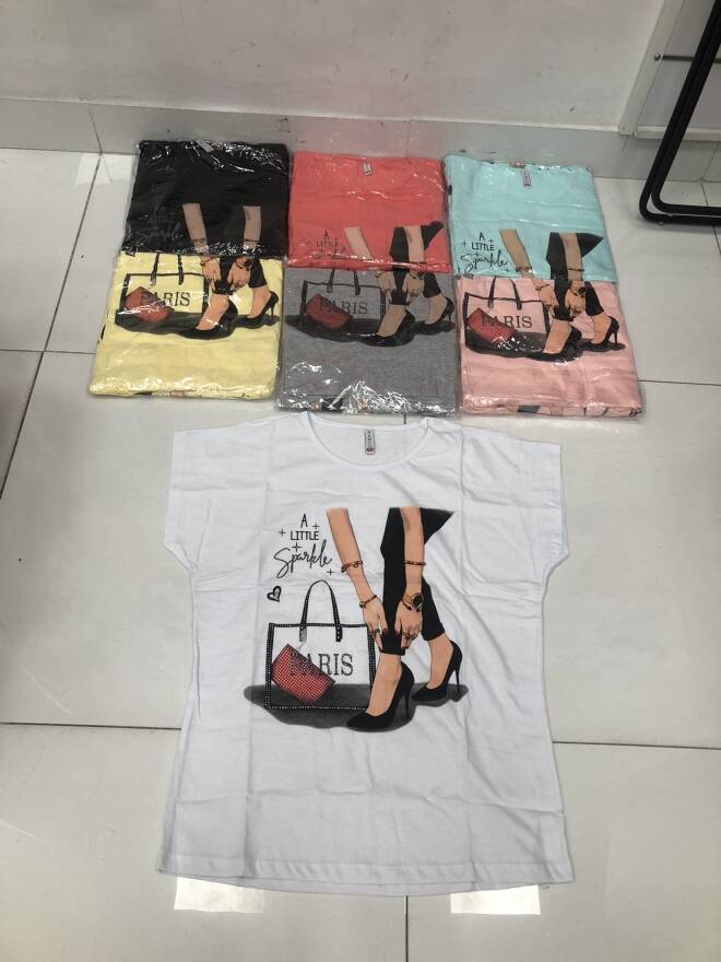 Bluzka damska 6908 Mix kolor  2XL-4XL (TOWAR Turkey)