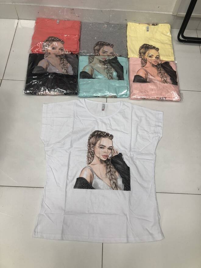 Bluzka damska 6909 Mix kolor  2XL-4XL (TOWAR Turkey) 1