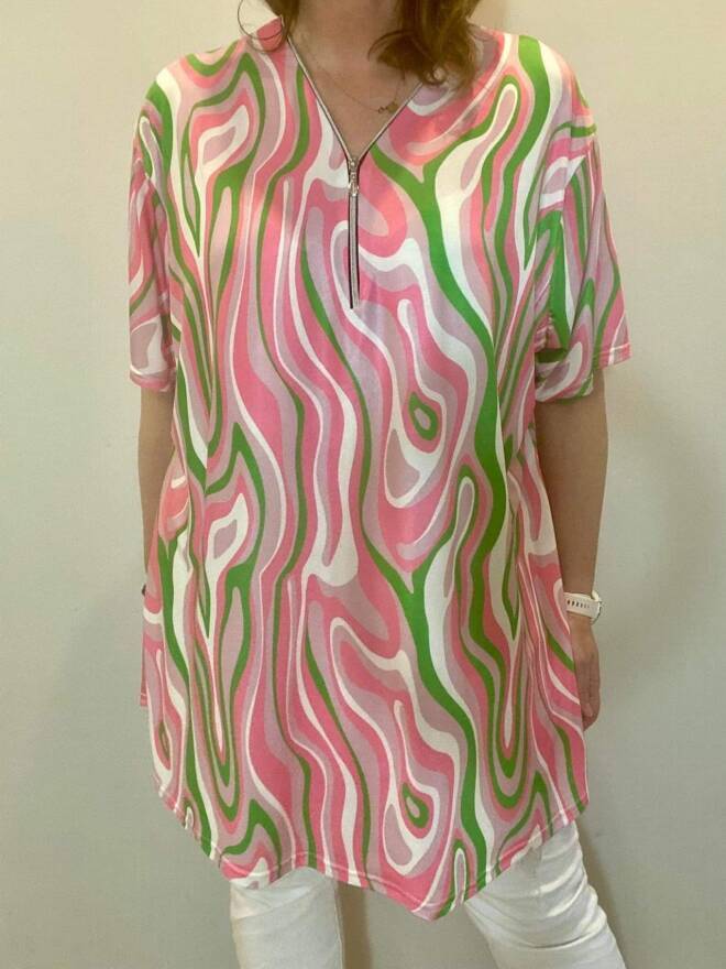 Tunika damska 7141 Mix kolor  Standard (Towar Polskie)