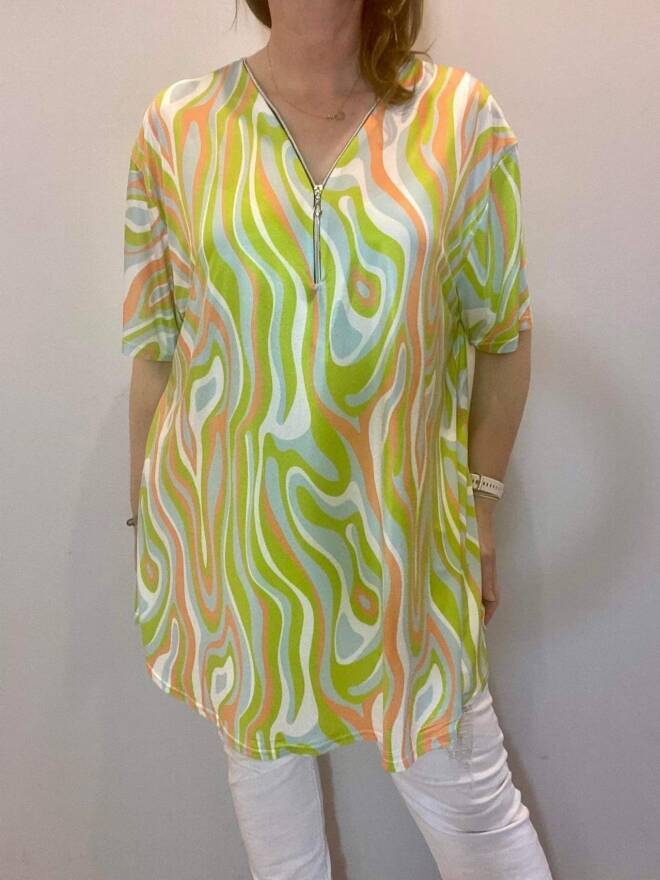 Tunika damska 7143 Mix kolor  Standard (Towar Polskie)