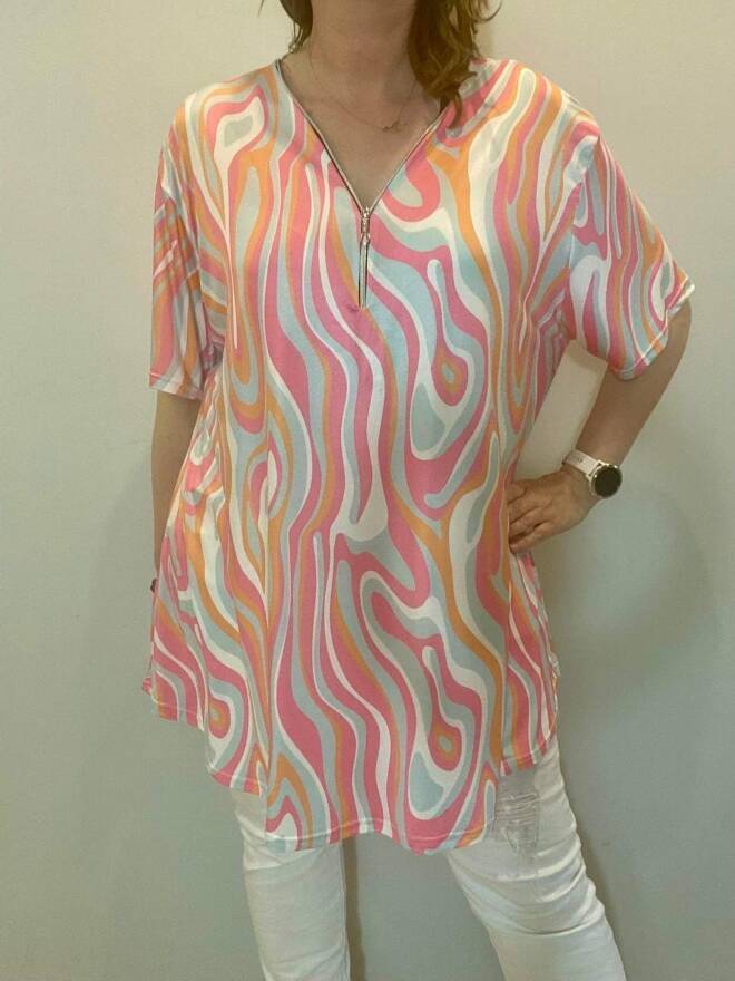 Tunika damska 7148 Mix kolor  Standard (Towar Polskie)