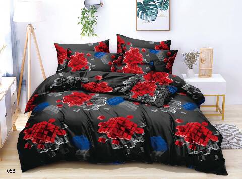 Komplet pościeli 3 części 7585 Mix wzory 160x200cm