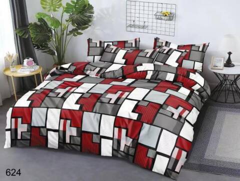 Komplet pościeli 3 części 7602 Mix wzory 200x220cm