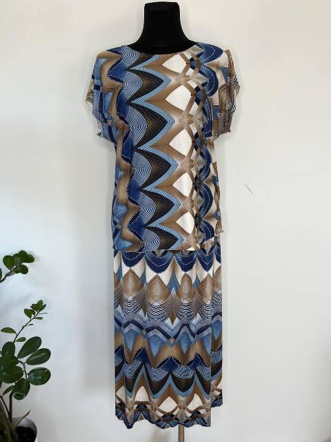 Komplet bluzka + spodnica 7645 1 kolor 44-54 (Towar Polskie) 1