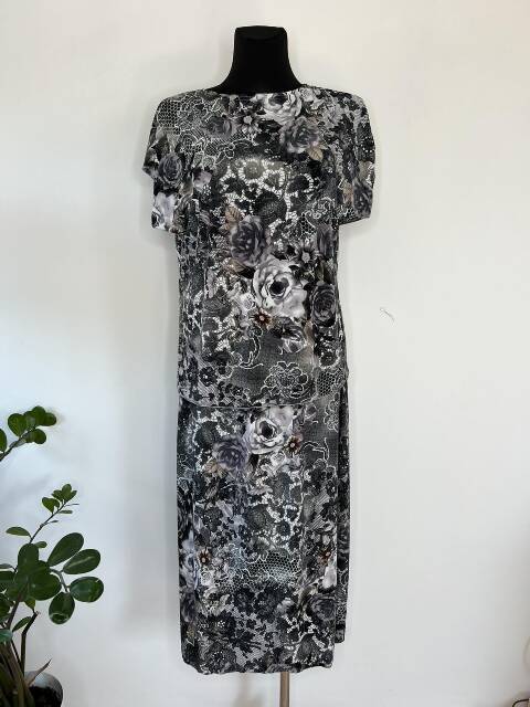 Komplet bluzka + spodnica 7647 1 kolor 44-54 (Towar Polskie) 1