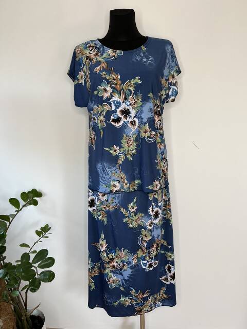 Komplet bluzka + spodnica 7656 1 kolor 44-54 (Towar Polskie) 1