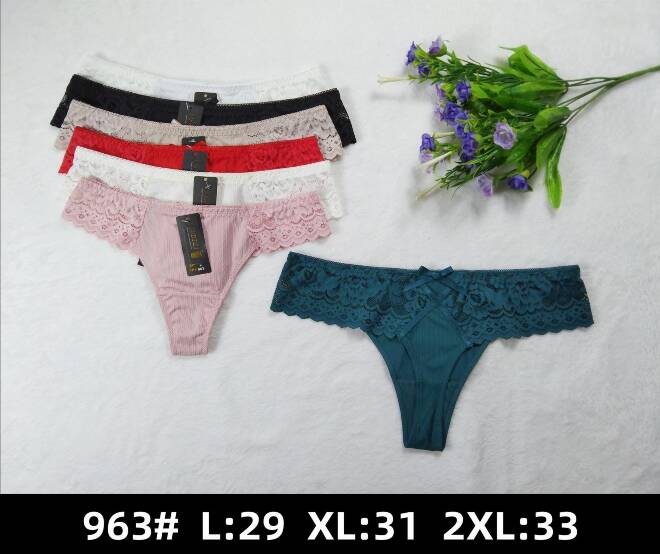 Stringi damskie 963 Mix kolor  L-2XL