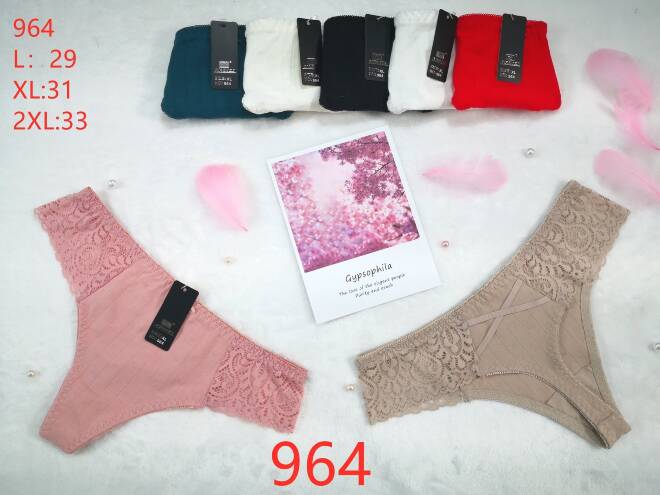 Stringi damskie 964 Mix kolor  L-2XL