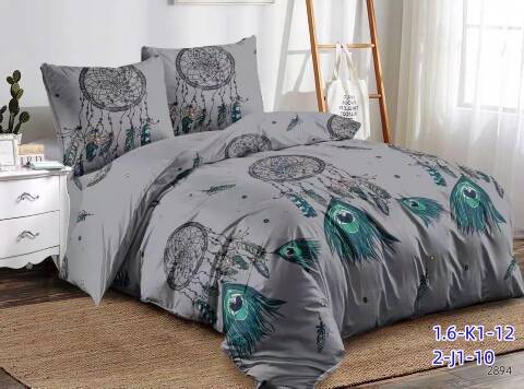 Komplet pościeli 4 części 7813 Mix wzory 200x220