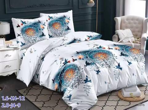 Komplet pościeli 4 części 7815 Mix wzory 200x220