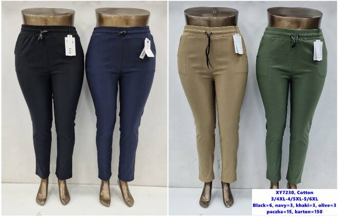 Spodnie damskie XY7230 Mix kolor  3XL-6XL (TOWAR CHINA)