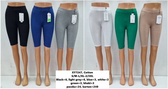 Spodenki damskie XY7247 Mix kolor  S-3XL (TOWAR CHINA)