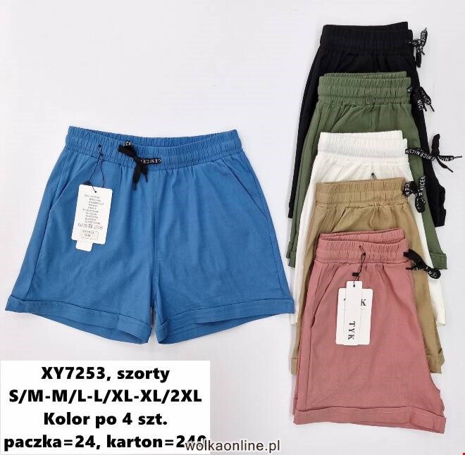 Szorty damskie XY7253 Mix kolor  S-2XL (TOWAR CHINA)