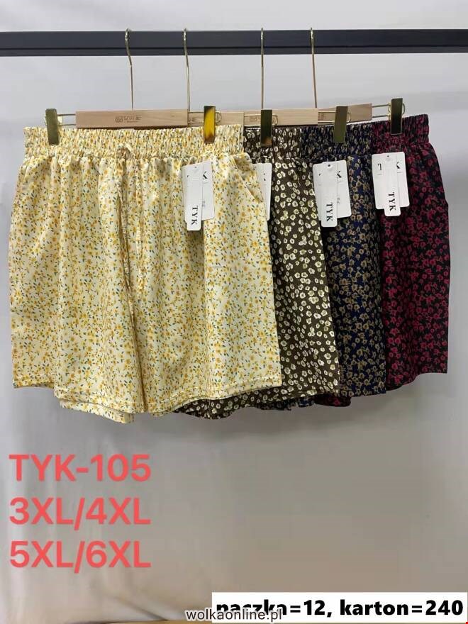 Szorty damskie TYK-105 Mix kolor  3XL-6XL (TOWAR CHINA)