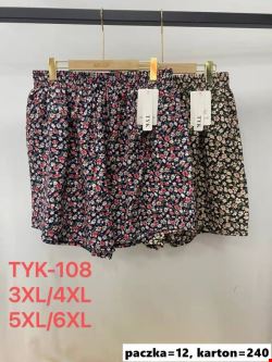 Szorty damskie TYK-108 Mix kolor  3XL-6XL (TOWAR CHINA)