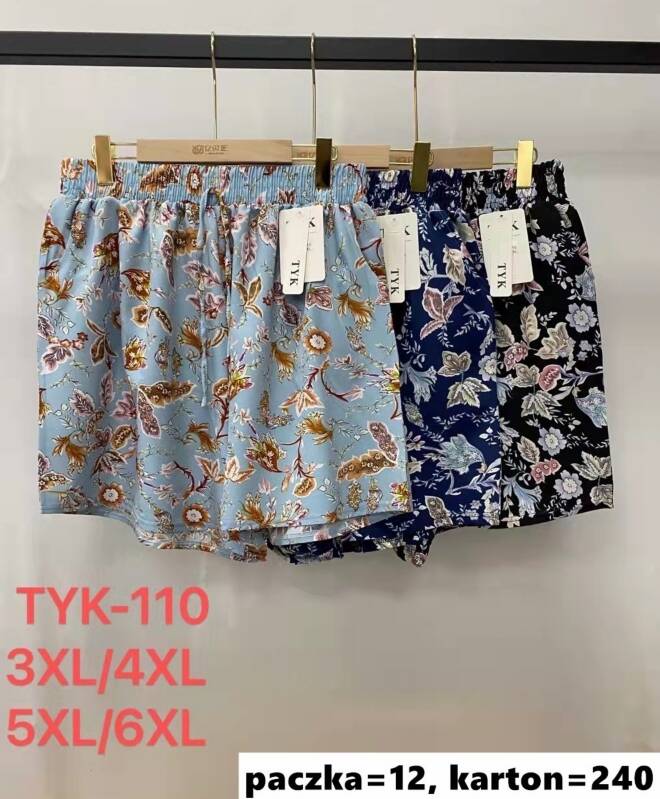 Szorty damskie TYK-110 Mix kolor  3XL-6XL (TOWAR CHINA)