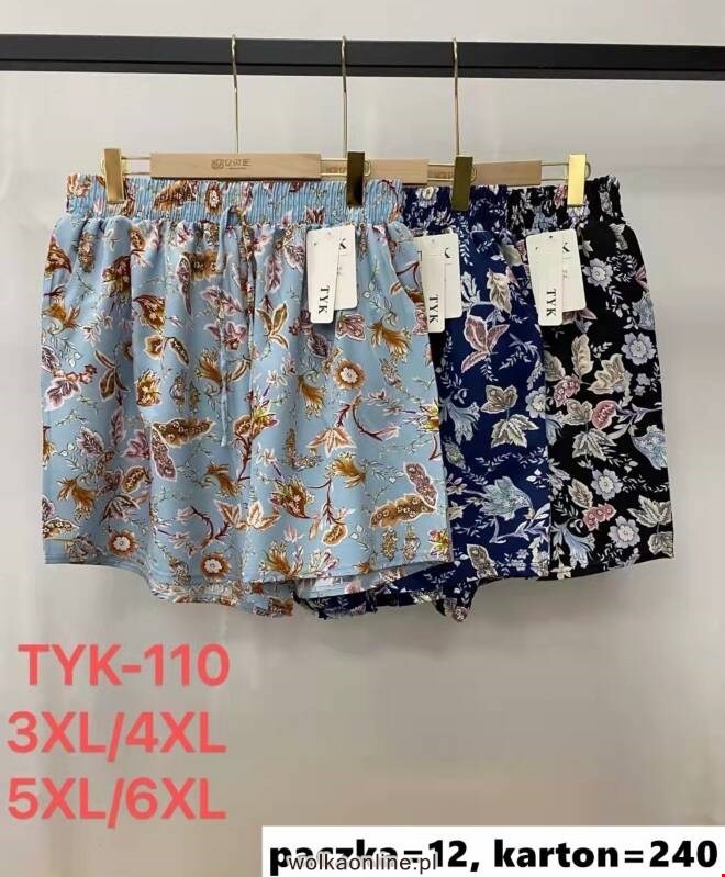 Szorty damskie TYK-110 Mix kolor  3XL-6XL (TOWAR CHINA)