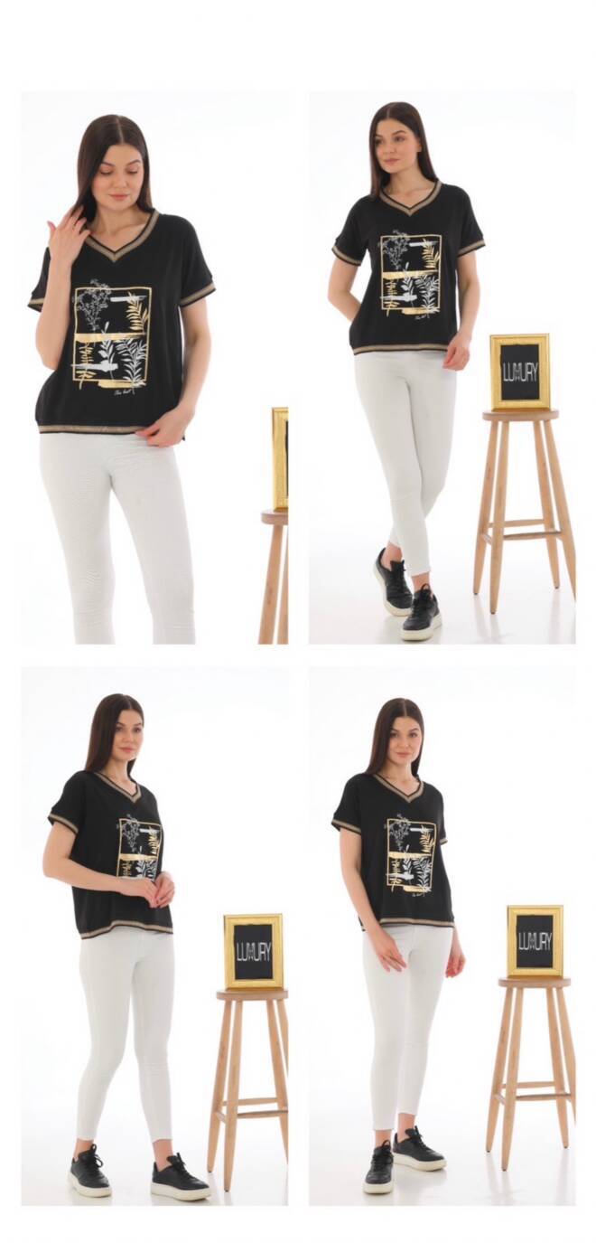 Bluzka damska 7980 Mix kolor  Standard (TOWAR Tureckie)