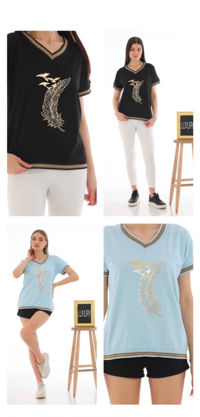 Bluzka damska 7984 Mix kolor  Standard (TOWAR Tureckie)