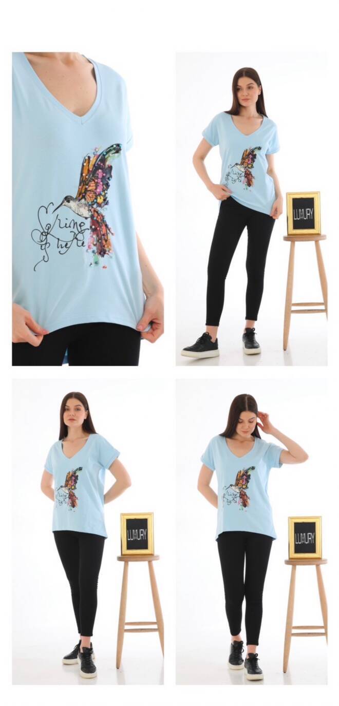 Bluzka damska 7986 Mix kolor  Standard (TOWAR Tureckie)