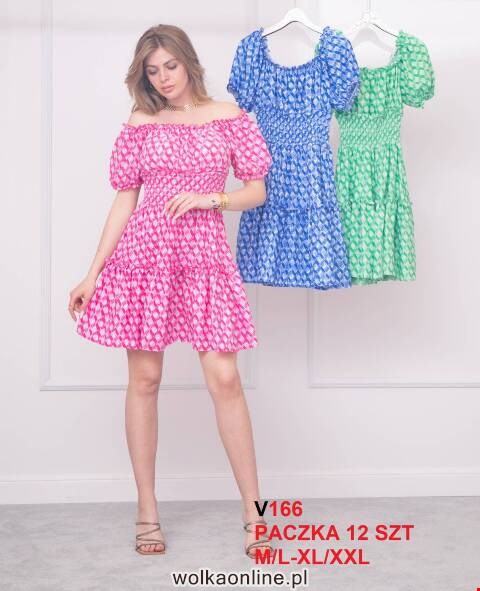 Sukienka damskie V166 Mix kolor M-2XL