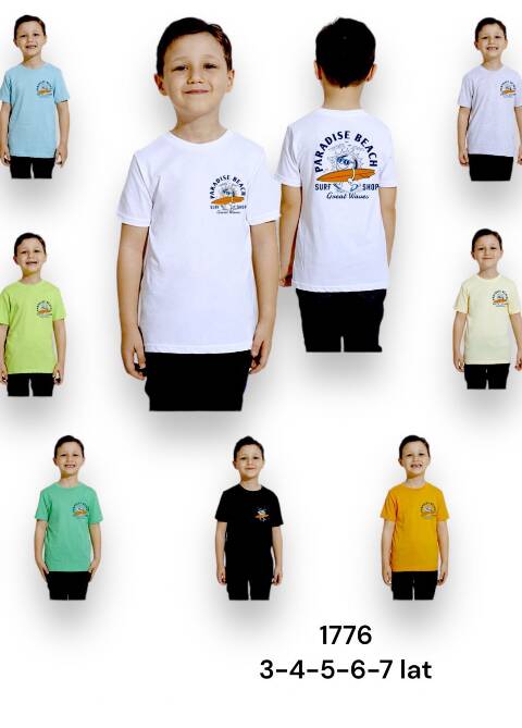 Bluzki chłopięce 1776 1 kolor 3-7lat 1