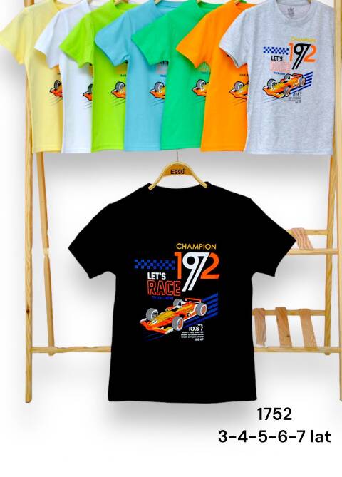 Bluzki chłopięce 1752 1 kolor 3-7lat 1