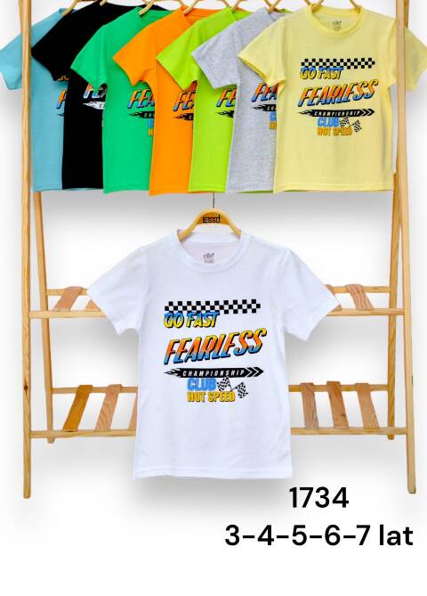 Bluzki chłopięce 1734 1 kolor 3-7lat 1