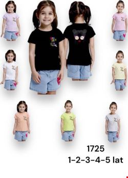 Bluzki dziewczęce 1725 1 kolor 1-4lat