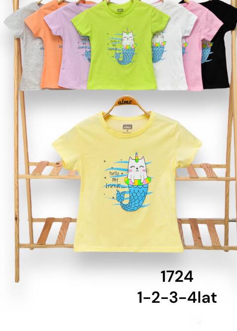 Bluzki dziewczęce 1724 1 kolor 1-4lat