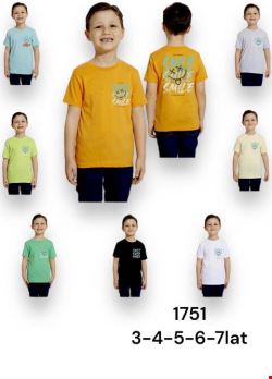 Bluzki chłopięce 1751 1 kolor 3-7lat