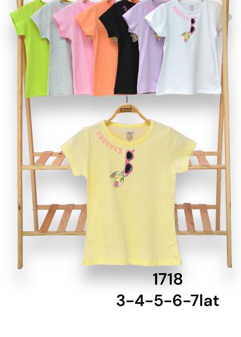 Bluzki dziewczęce 1718 1 kolor 3-7lat 1