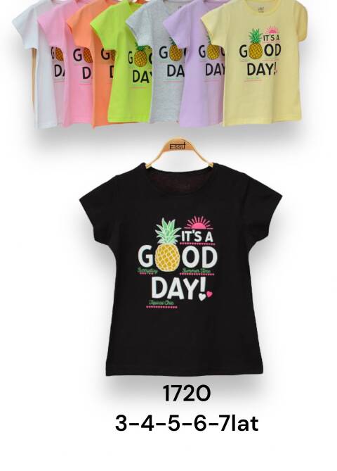 Bluzki dziewczęce 1720 1 kolor 3-7lat 1