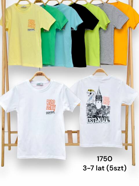 Bluzki chłopięce 1750 1 kolor 3-7lat