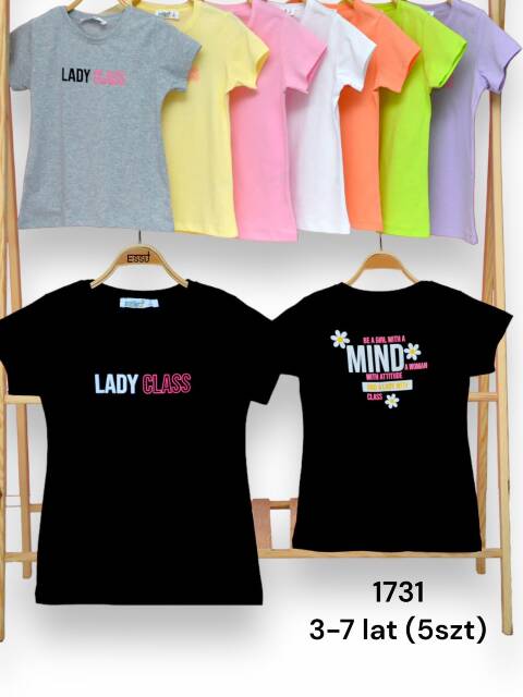 Bluzki dziewczęce 1731 1 kolor 3-7lat 1