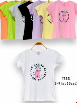 Bluzki dziewczęce 1733 1 kolor 3-7lat