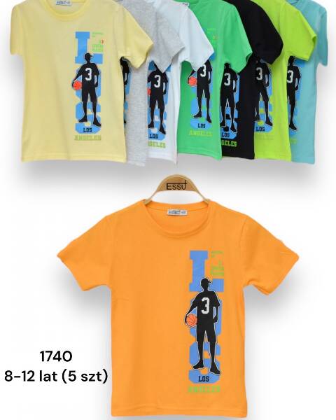 Bluzki chłopięce 1740 1 kolor 8-12lat 1