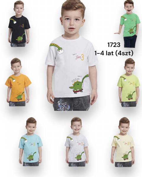 Bluzki chłopięce 1723 1 kolor 1-4lat 1