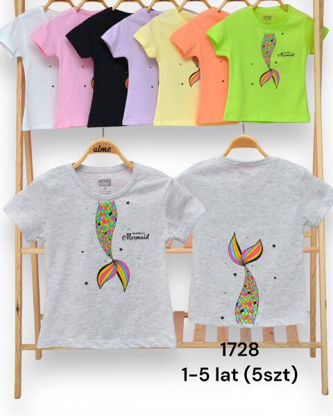 Bluzki dziewczęce 1728 1 kolor 1-4lat 1