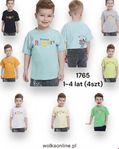 Bluzki chłopięce 1765 1 kolor 1-4lat