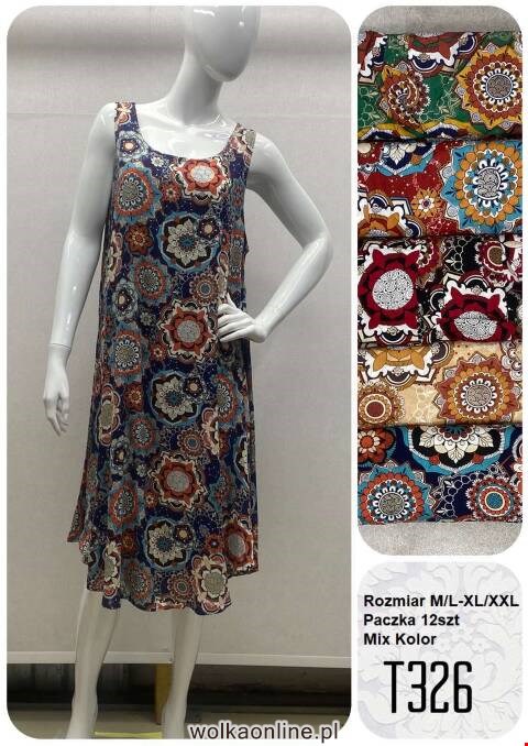 Sukienka damskie T326 Mix kolor M-2XL