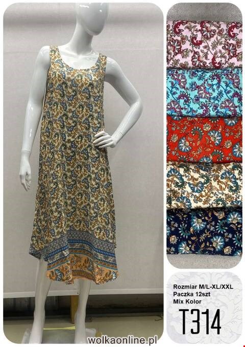 Sukienka damskie T314 Mix kolor M-2XL