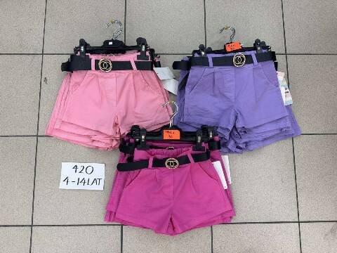 Szorty dziewczęce 9583 1 kolor 4-14 1