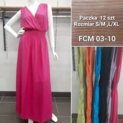 Sukienka damskie FCM03-10 Mix kolor S/M-L/XL