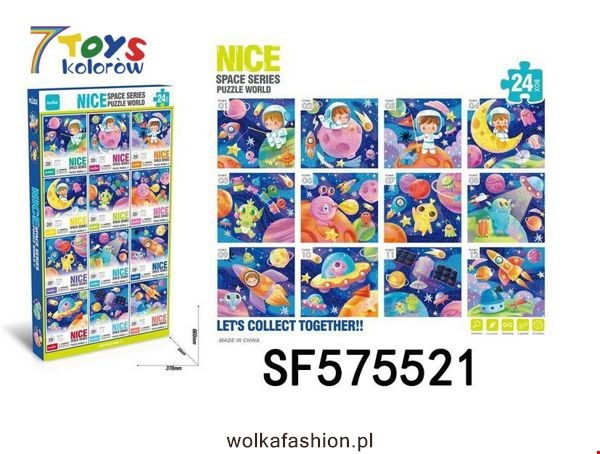 Puzzle Kosmiczny Lot SF575521 Mix kolor 