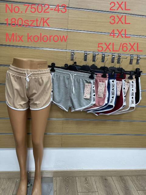 Szorty damskie 7502-43 Mix kolor 2XL-6XL